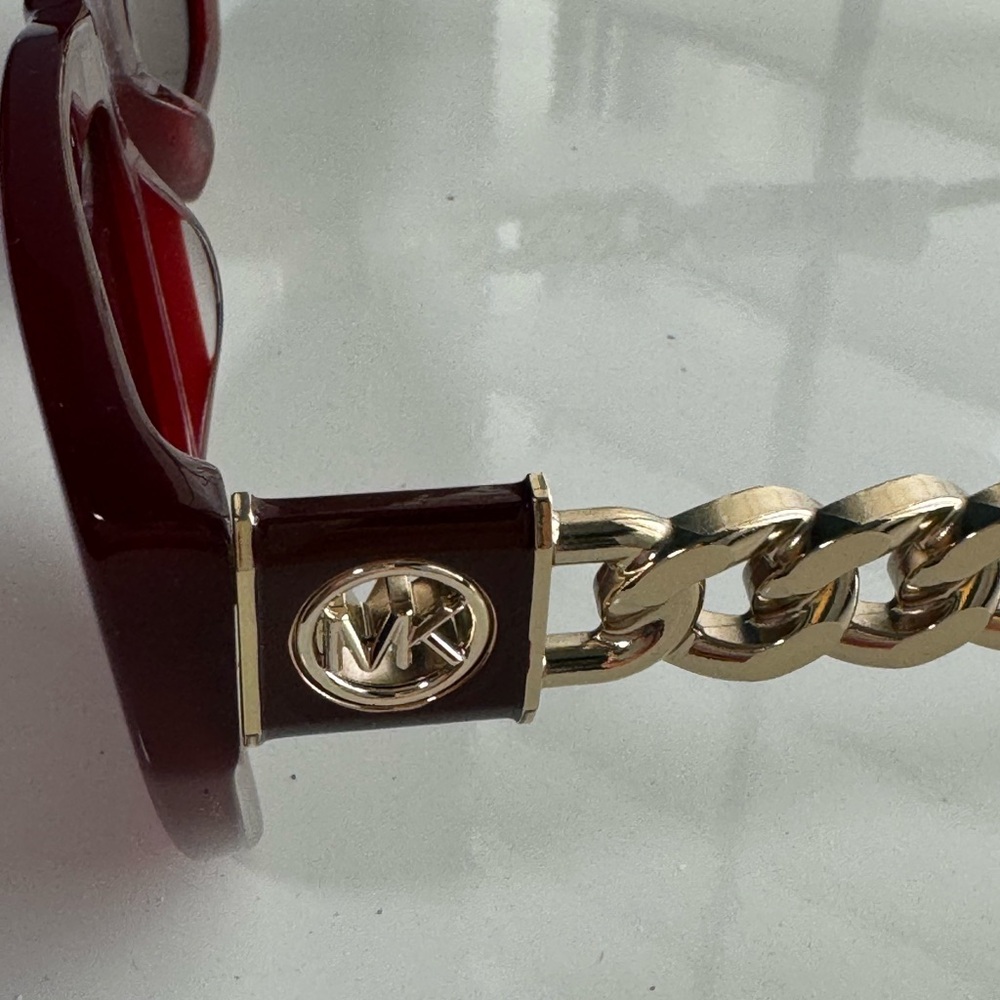 Michael Kors burgundy Cat-Eye Chain Accent Sunglasses - Picture 12 of 14